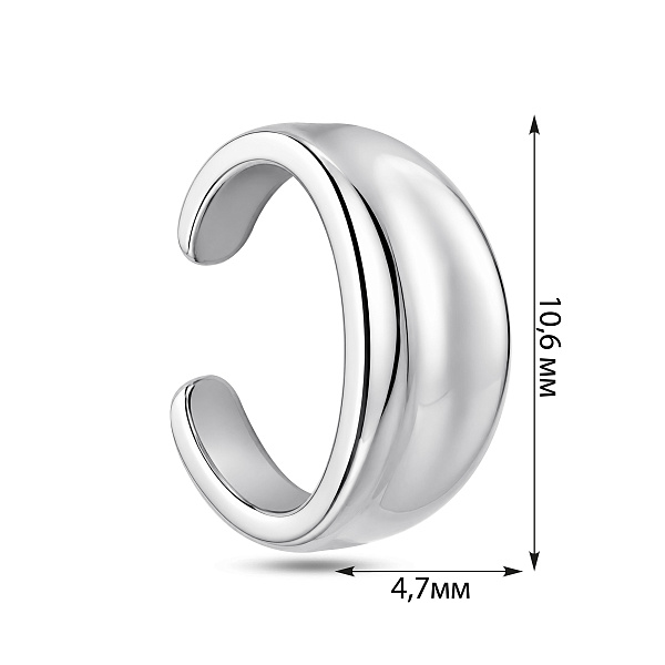 Серебряная одиночная серьга-кафа (арт. 7502/10343я) – изображение 2