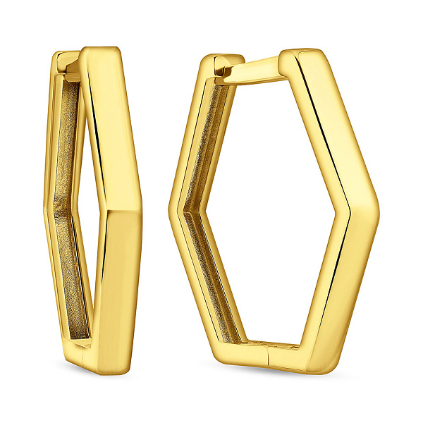 Серьги из желтого золота без камней (арт. 110889ж) – изображение 1