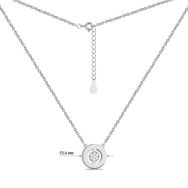 Серебряное колье с фианитами (арт. 7507/1756) – изображение 3