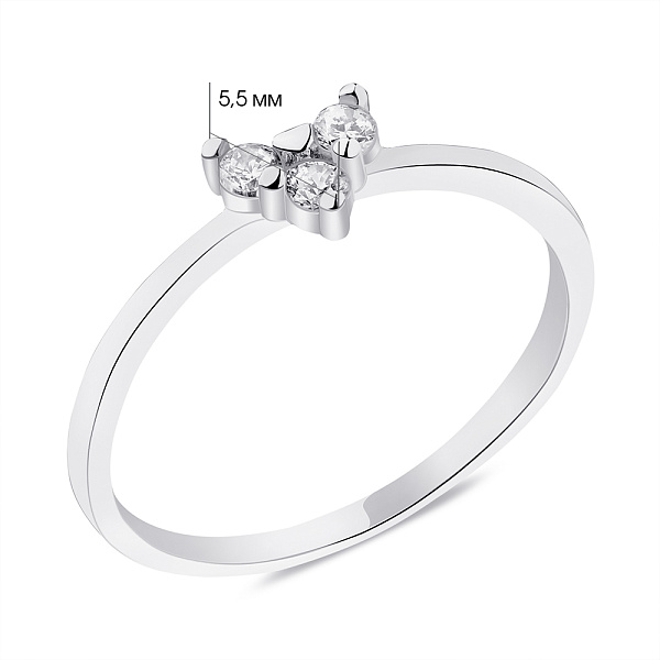 Серебряное кольцо с фианитами (арт. 7501/6131) – изображение 2