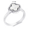 Серебряное кольцо Клевер с перламутром (арт. 7501/6197/10п) – изображение 2