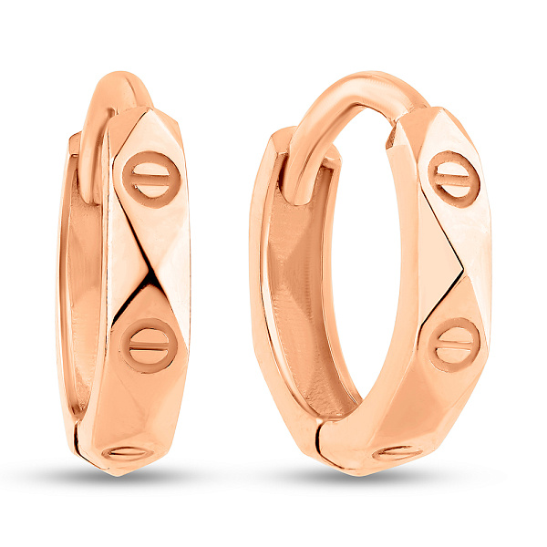 Серьги-кольца из красного золота (арт. 109807/10) – изображение 1