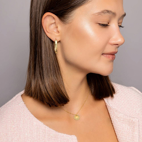 Серьги-кольца из желтого золота Олимпия (арт. 1091567/30ж) – изображение 3