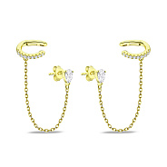 Фото Сережки зі срібла Trendy Style з кафою та фіанітами (арт. 7518/6562ж)