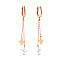 Золотые серьги-подвески без камней (арт. 103696кб)