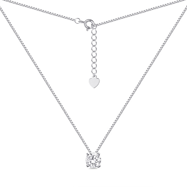 Серебряное колье с фианитом (арт. 7507/1222/3) – изображение 2