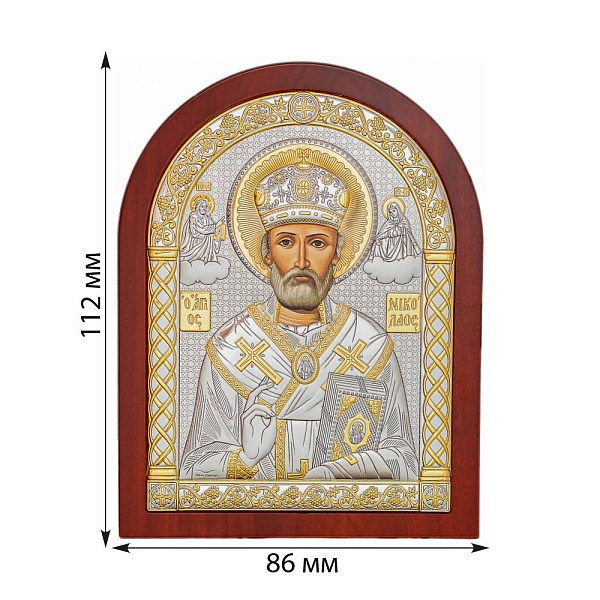 Икона Николай Чудотворец (112х86 мм) (арт. A-2/003G/K) – изображение 2