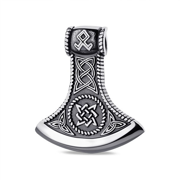 Серебряный подвес Топор Перуна (арт. 7903/89032-ч) – изображение 1