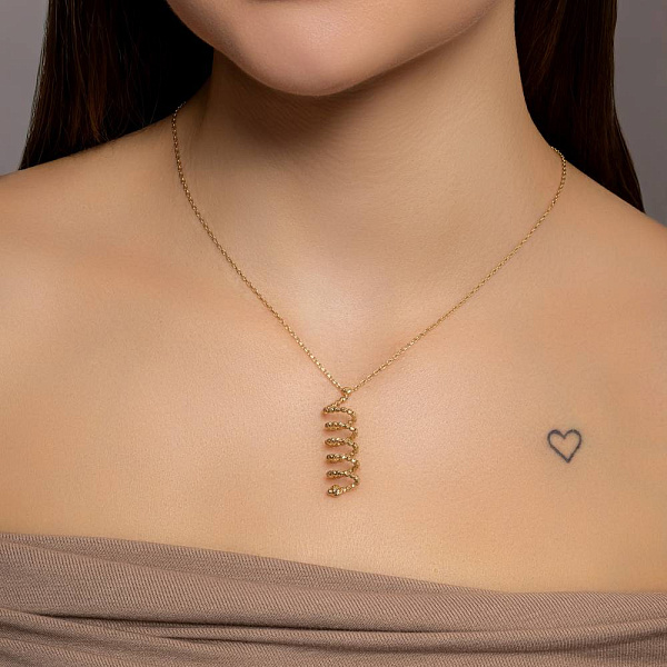Колье из желтого золота Francelli (арт. 352940ж) – изображение 3