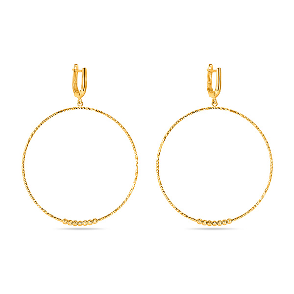 Сережки з жовтого золота (арт. 107869/50ж) – зображення 1