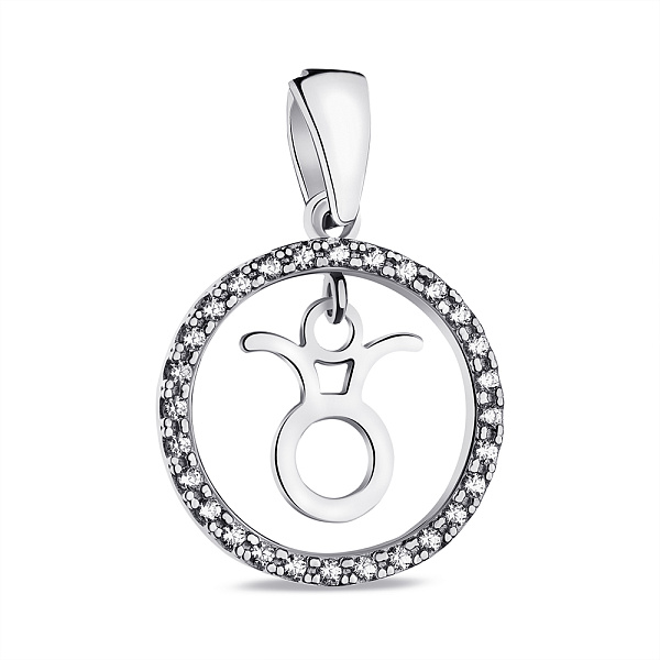 Серебряный подвес Телец (арт. 7503/А054тлпю) – изображение 1