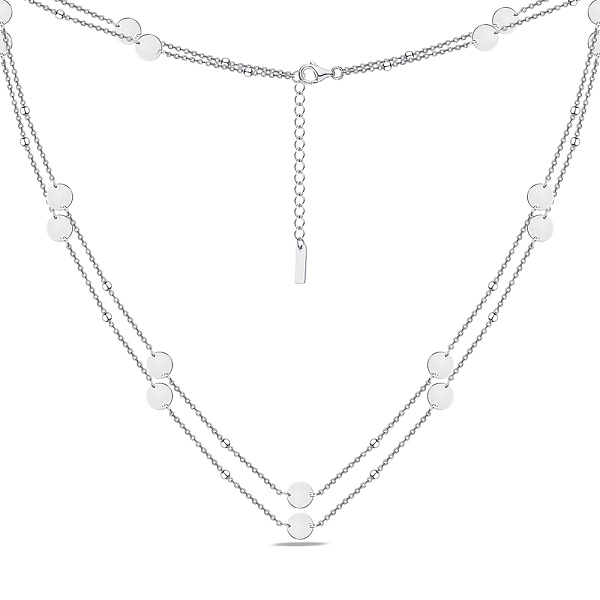Двойное серебряное колье (арт. 7507/1891) – изображение 2