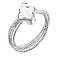 Серебряное кольцо Клевер с перламутром (арт. 7501/6905/8п) – изображение 2