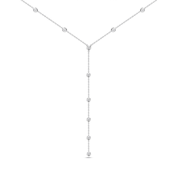 Серебряное колье-галстук с фианитами (арт. 7507/2523) – изображение 1