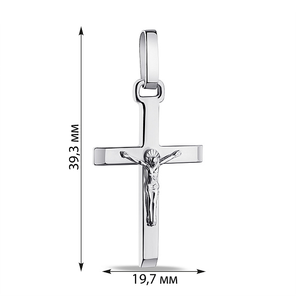 Серебряный крестик с распятием (арт. 7504/2-6085.0.2) – изображение 2