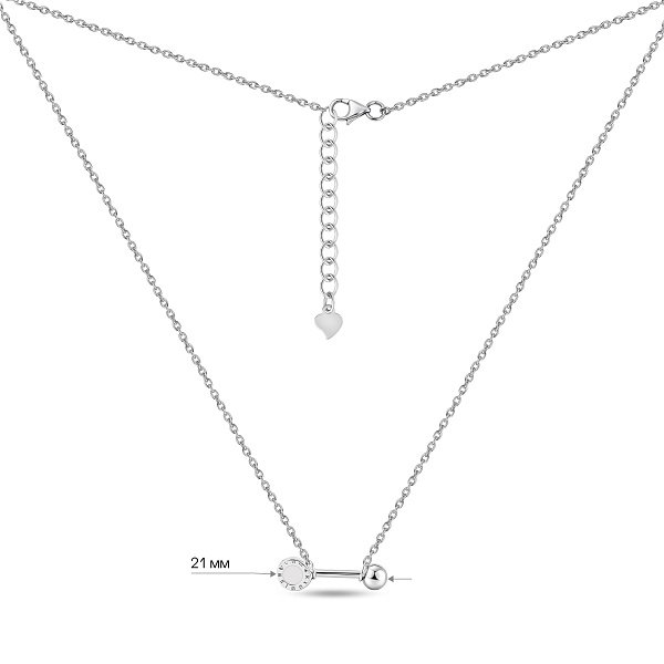 Серебряное колье с эмалью (арт. 7507/2413еб) – изображение 3