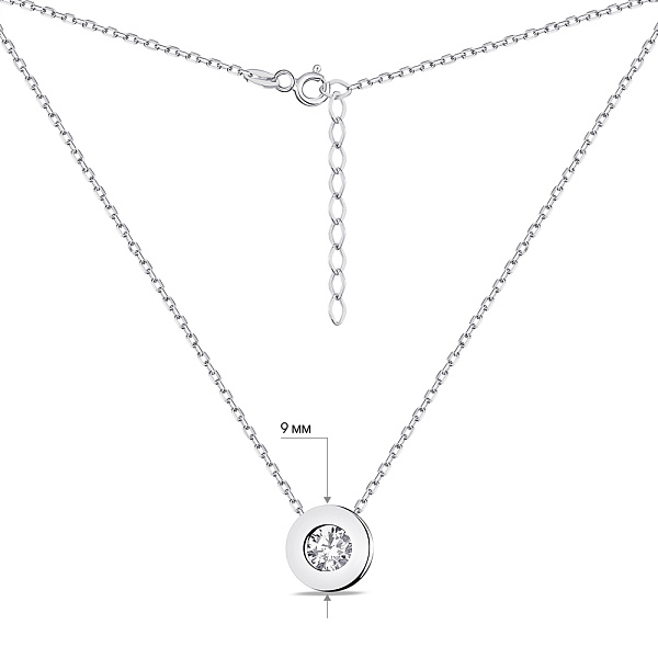 Колье из серебра с фианитом (арт. 7507/1836) – изображение 3