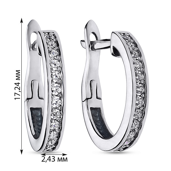 Серебряные серьги с фианитами (арт. 7902/21003) – изображение 2