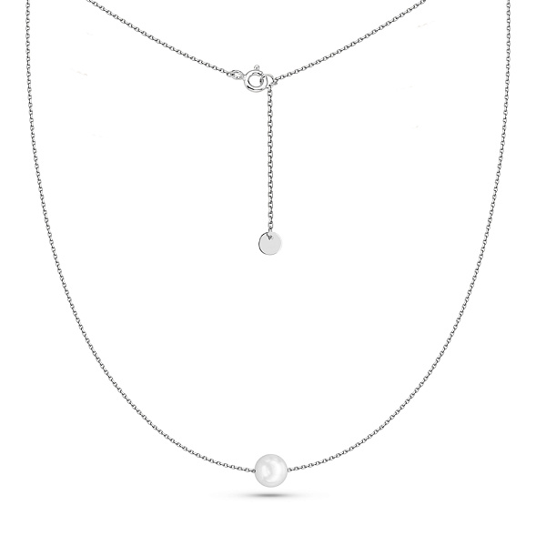 Колье из белого золота с жемчугом (арт. 360357/5б) – изображение 2