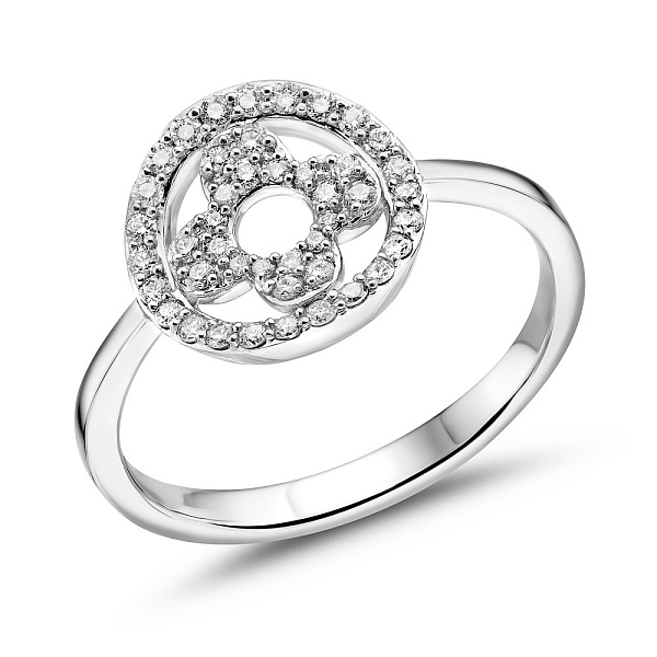 Золотое кольцо с бриллиантами (арт. К341506020б) – изображение 1
