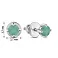 Серебряные пусеты с изумрудами (арт. 7518/2193630Изм) – изображение 2