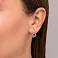 Золотые серьги с аметистом и фианитами (арт. 111244Паф) – изображение 2