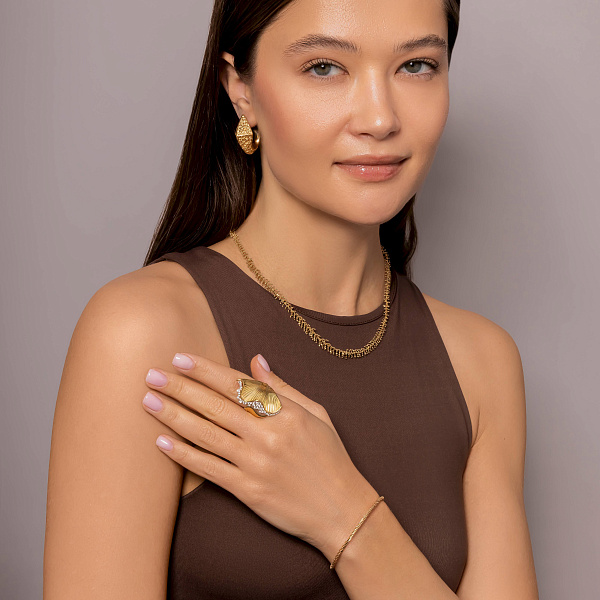 Сережки Francelli з жовтого золота (арт. е1092006ж) – зображення 6