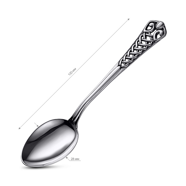 Ложка из серебра чайная (арт. 7922/8100189) – изображение 2