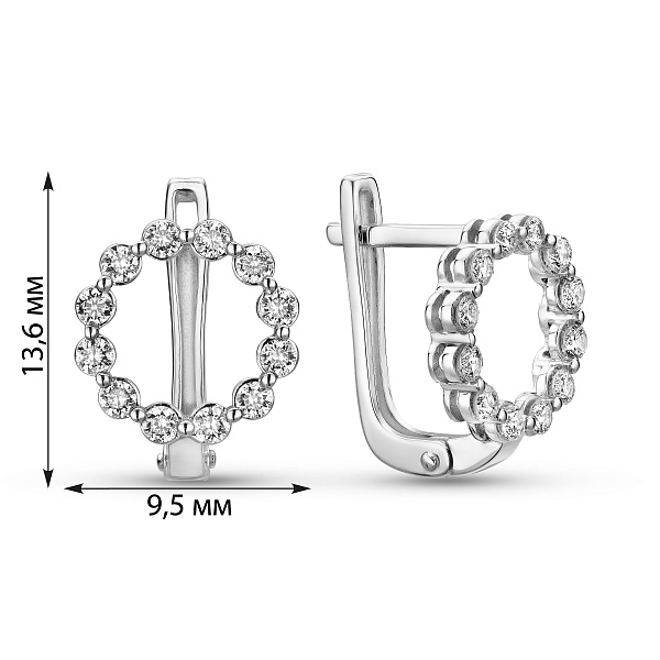 Сережки из золота с бриллиантами (арт. С011538050б) – изображение 5