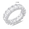 Серебряное широкое кольцо с фианитами (арт. 7501/8820) – изображение 4