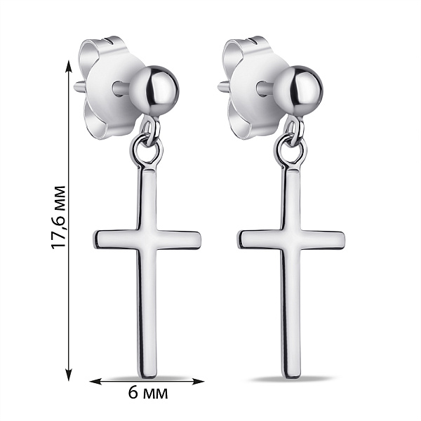 Серебряные серьги с подвесками (арт. 7518/1072С) – изображение 2