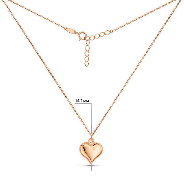 Золотое колье Сердце (арт. 352685/15) – изображение 5