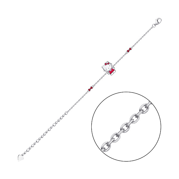 Детский серебряный браслет Kitty (арт. 7509/БК2/902) – изображение 1