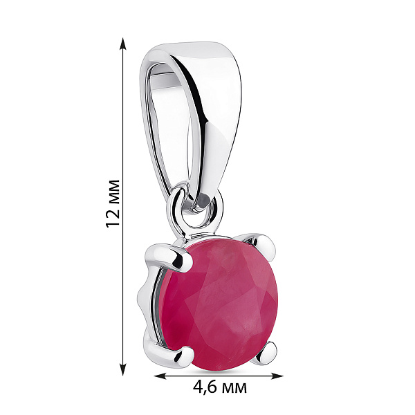 Серебряный кулон с рубином (арт. 7503/2140320Р) – изображение 2