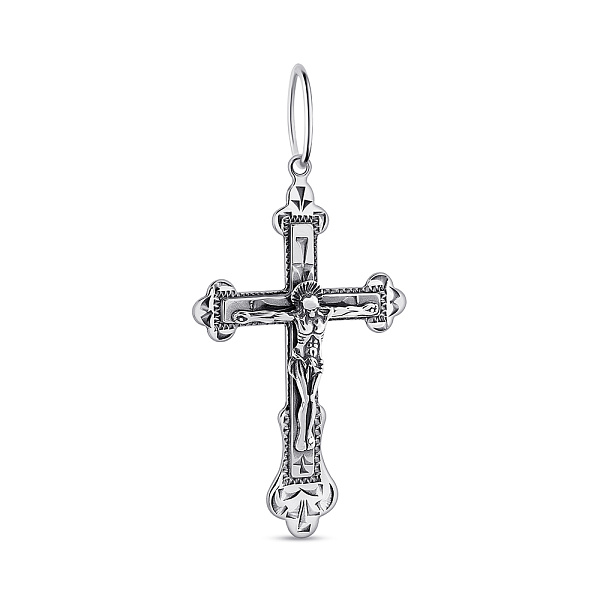 Серебряный крестик с распятием (арт. 7904/3749-ч) – изображение 1