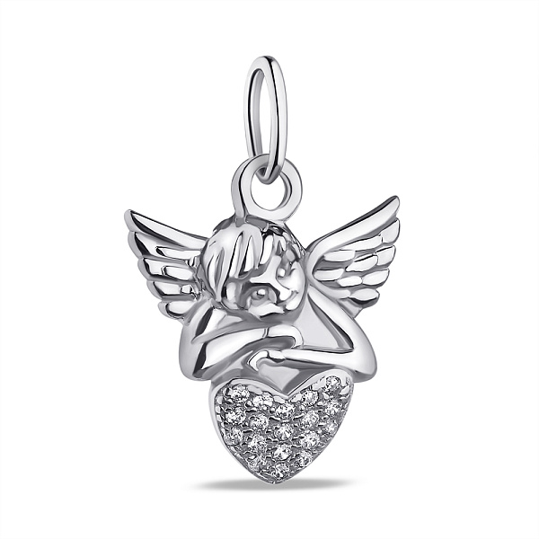 Серебряный подвес Ангел с Сердцем (арт. 7503/П2Ф/364) – изображение 1