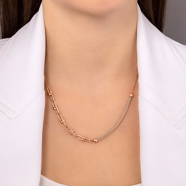 Колье из красного и белого золота (арт. 352894кб) – изображение 3