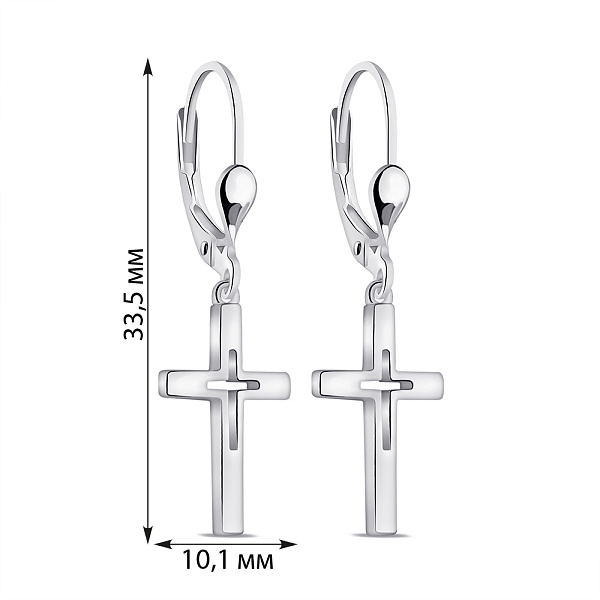 Серебряные серьги с подвесками (арт. 7502/9212) – изображение 2