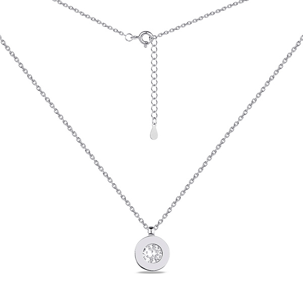Серебряное колье с фианитом (арт. 7507/1755) – изображение 2