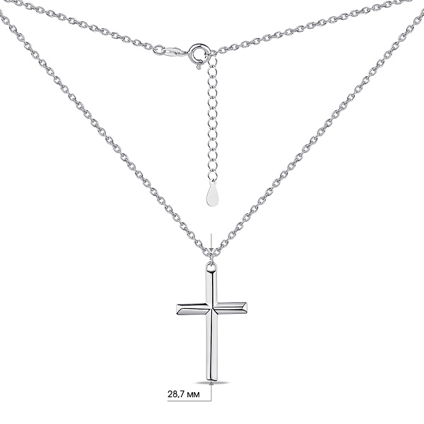 Колье из серебра Крестик (арт. 7507/1835) – изображение 3