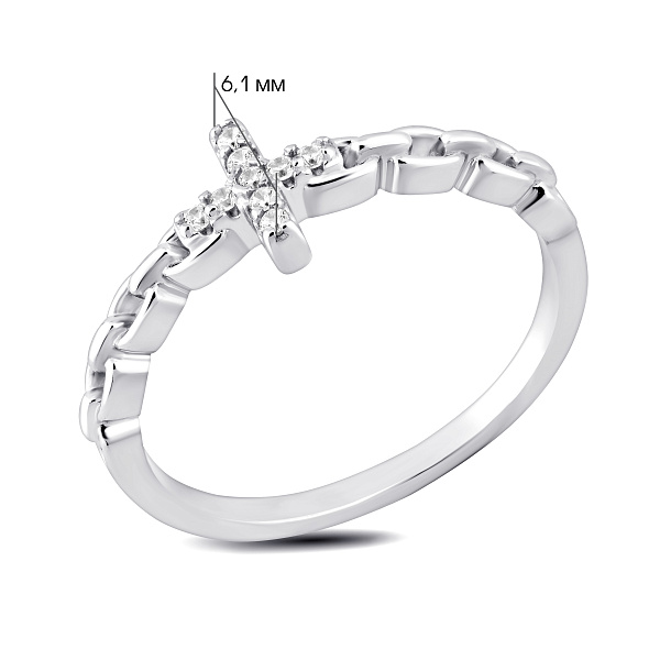Серебряное кольцо с фианитами (арт. 7501/8350) – изображение 2