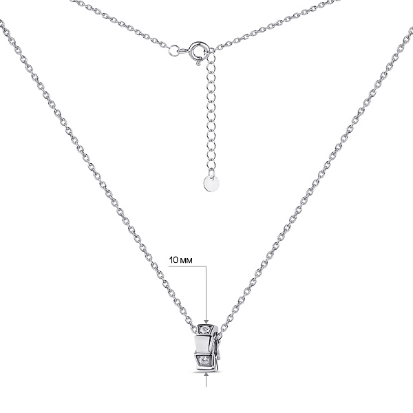 Серебряное колье с фианитами (арт. 7507/1903) – изображение 3