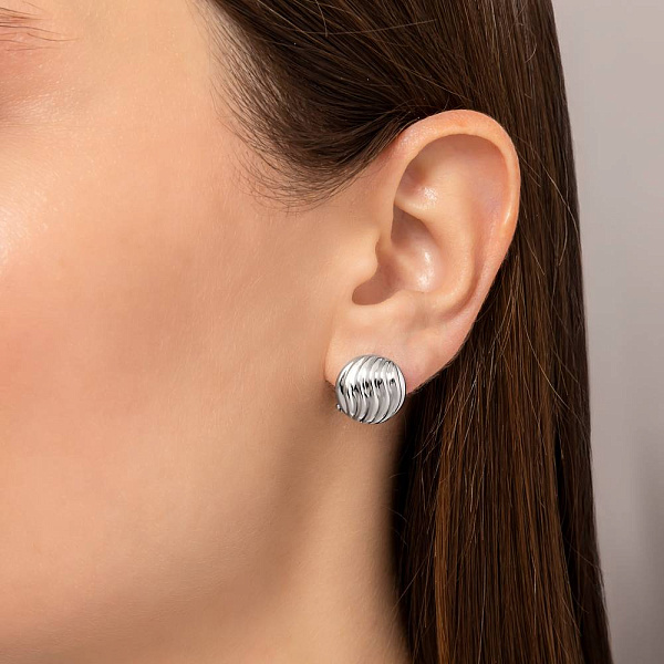 Серьги из белого золота Francelli (арт. 1091866б) – изображение 2