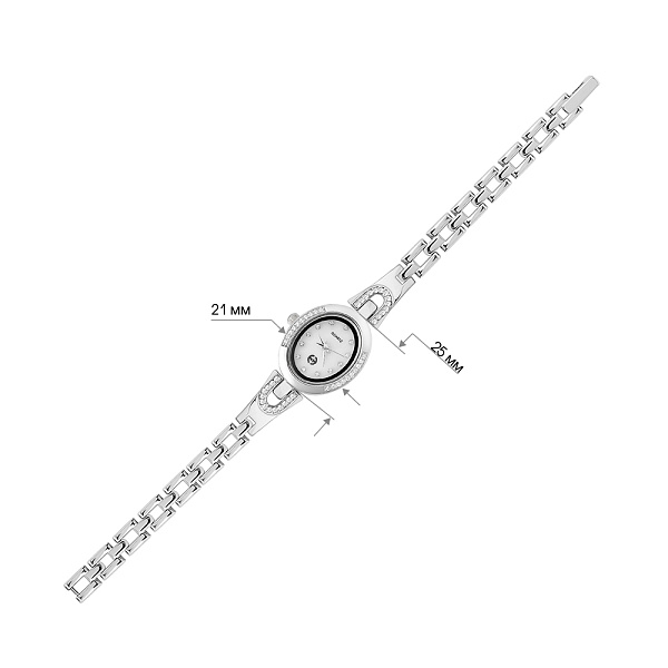 Серебряные часы с фианитами (арт. 7526/288) – изображение 2