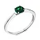 Серебряное кольцо с изумрудом (арт. 7501/574Измкп) – изображение 1