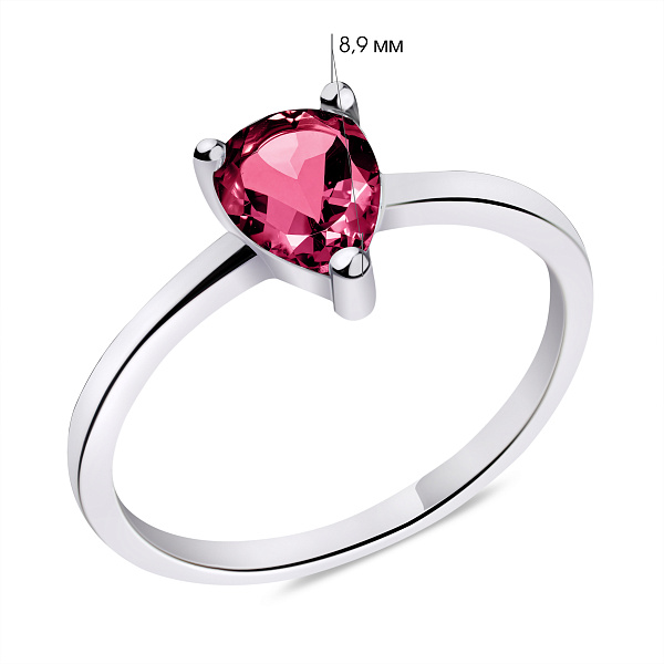 Серебряное кольцо с розовым альпинитом (арт. 7501/6486амлн) – изображение 2