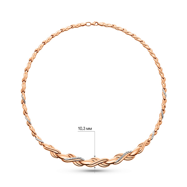 Массивное колье из красного золота (арт. 370094р) – изображение 4