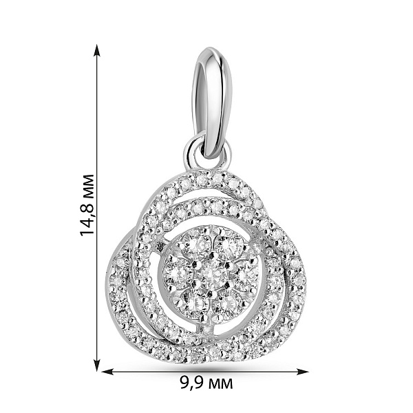 Золотой кулон с бриллиантами (арт. 3190307202) – изображение 3