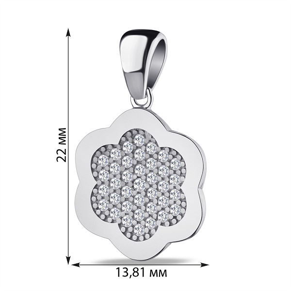 Серебряный подвес с фианитами (арт. 7503/3383) – изображение 2