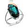 Серебряное кольцо с изумрудом (арт. 7201/313Измкп) – изображение 2